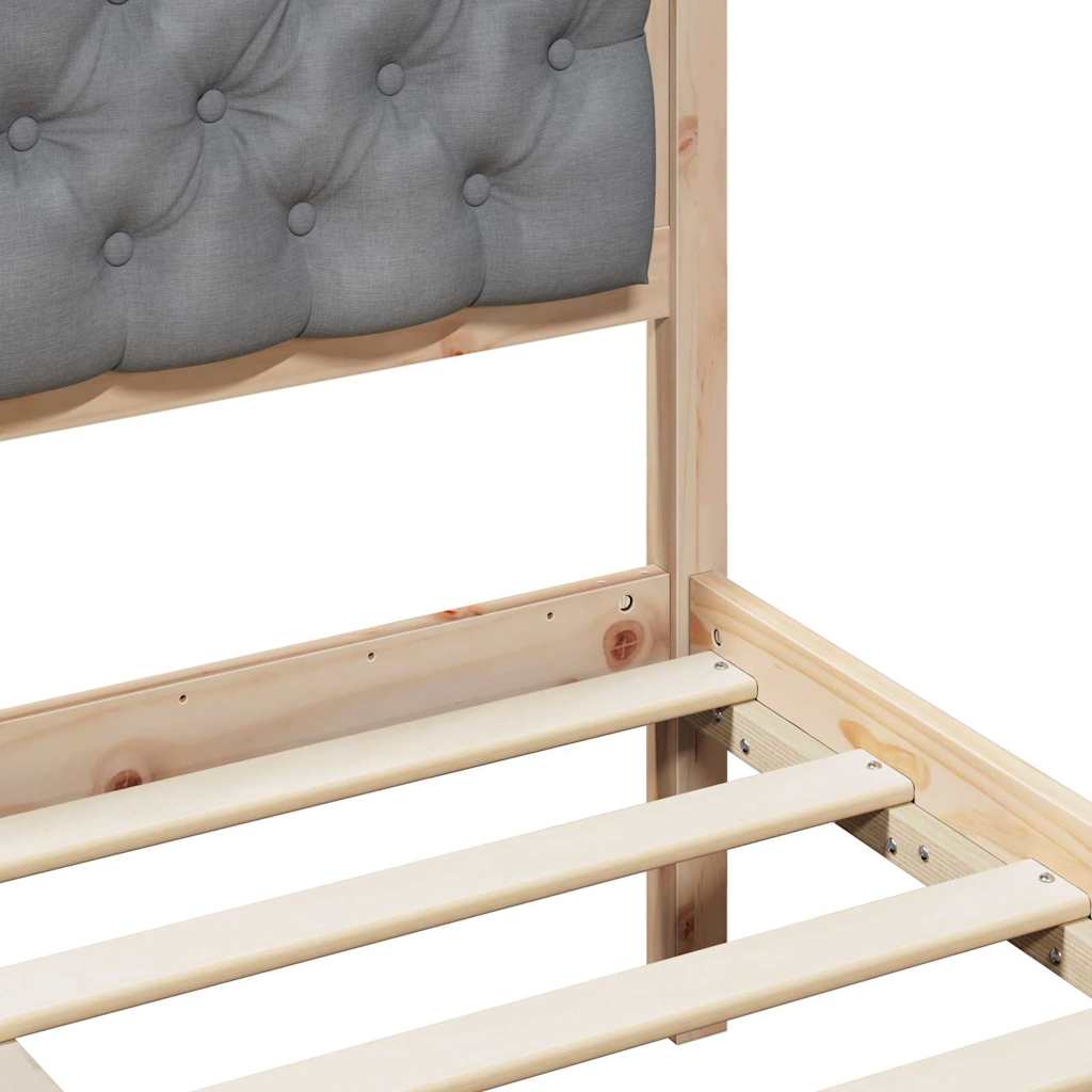 Krevetna konstrukcija s uzglavljem Svijetlo siva 150 x 200 cm