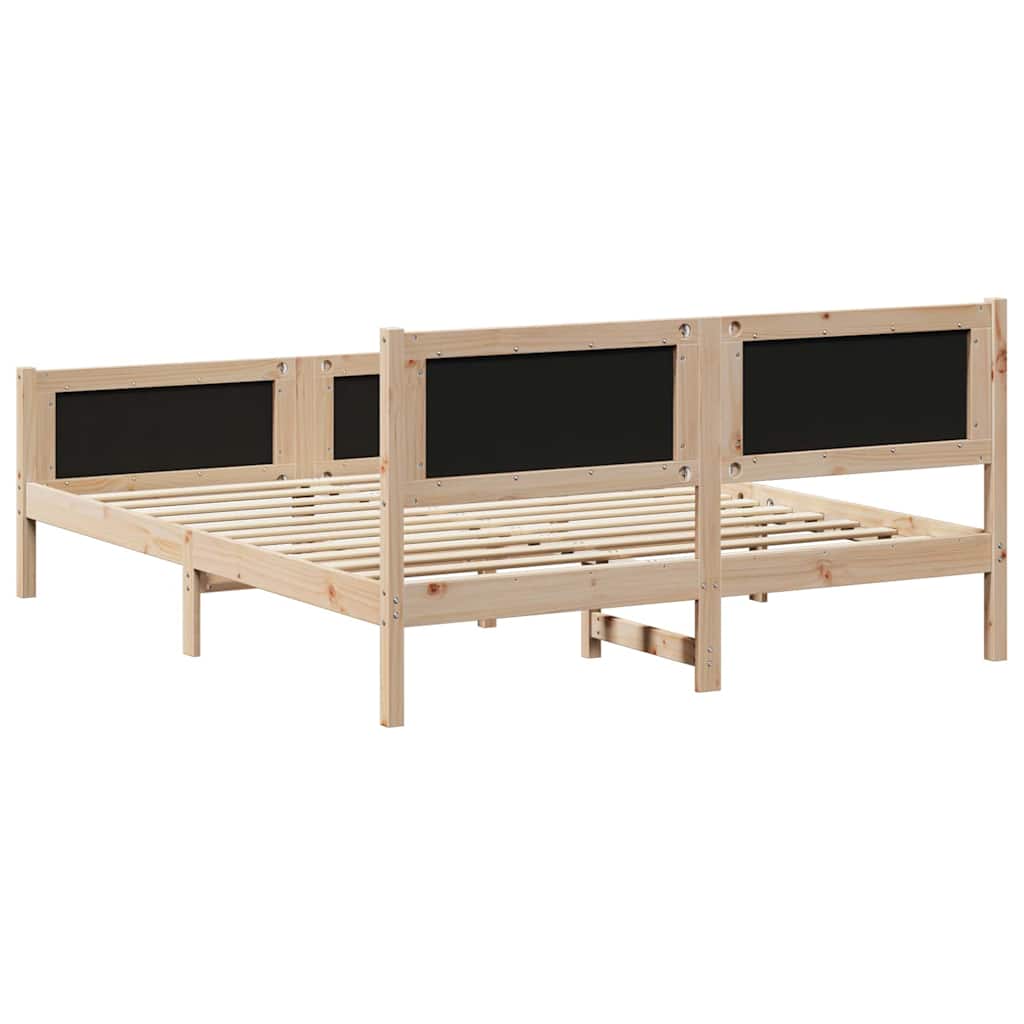 Okvir kreveta Smeđa i taupe 160 x 200 cm Masivna borovina
