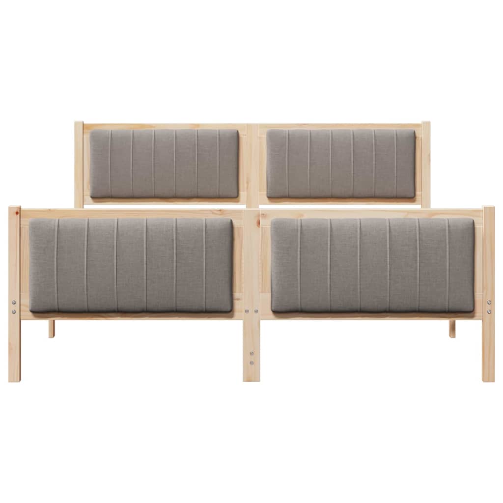 Okvir kreveta Smeđa i taupe 150 x 200 cm Masivna borovina