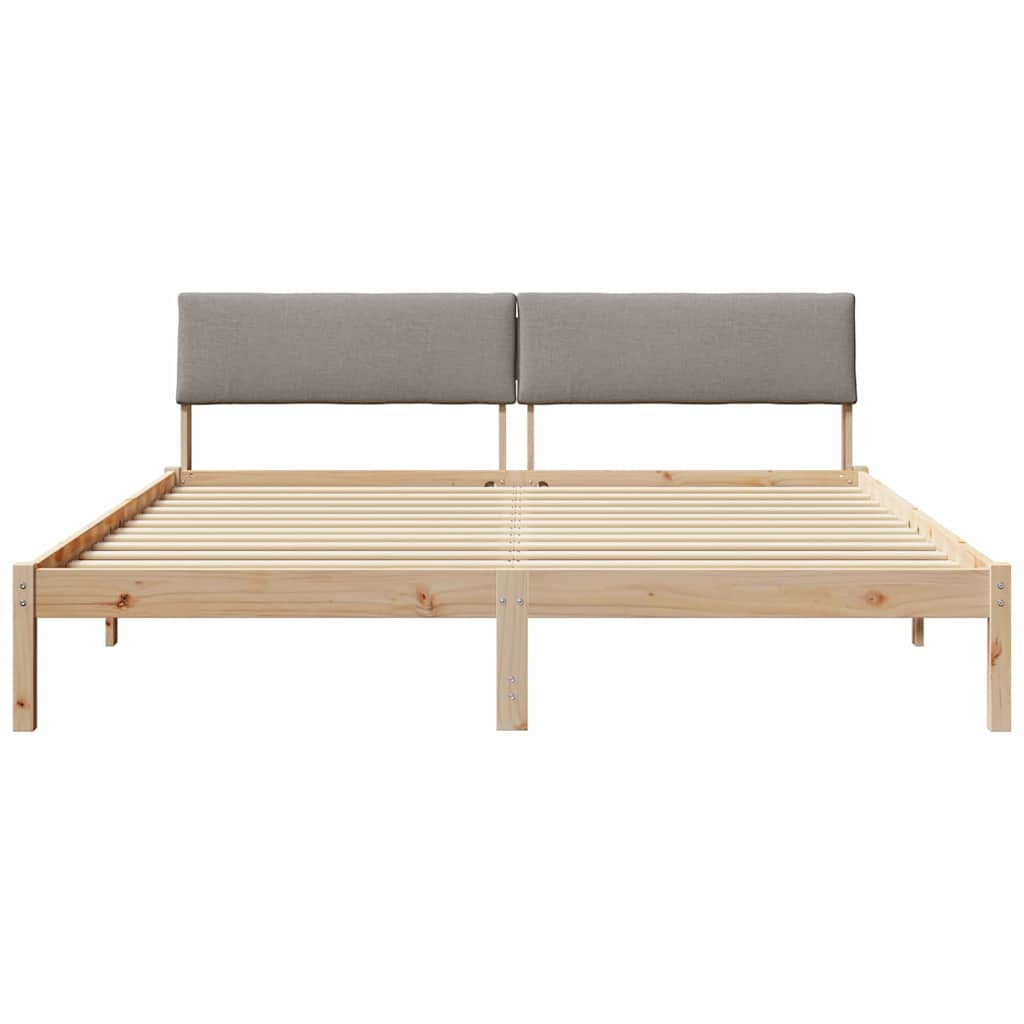 Okvir kreveta Smeđa i taupe 180 x 200 cm Masivna borovina
