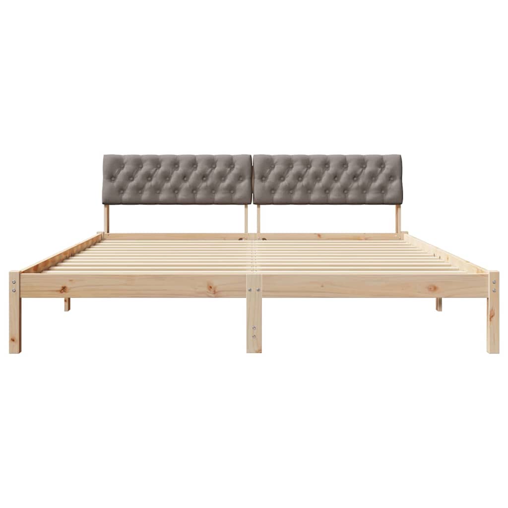 Okvir kreveta Smeđa i taupe 180 x 200 cm Masivna borovina