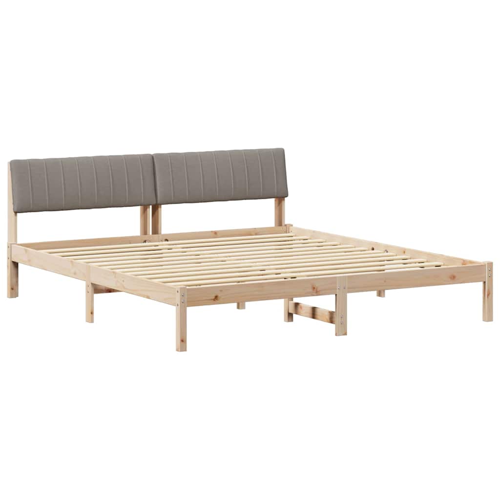 Okvir kreveta Smeđa i taupe 180 x 200 cm Masivna borovina