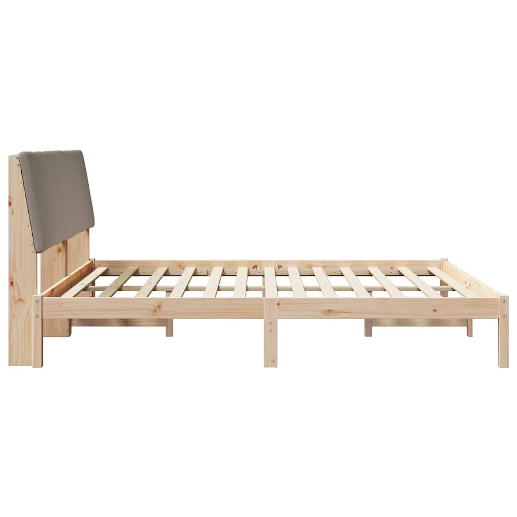 Okvir kreveta Smeđa i taupe 200 x 200 cm Masivna borovina