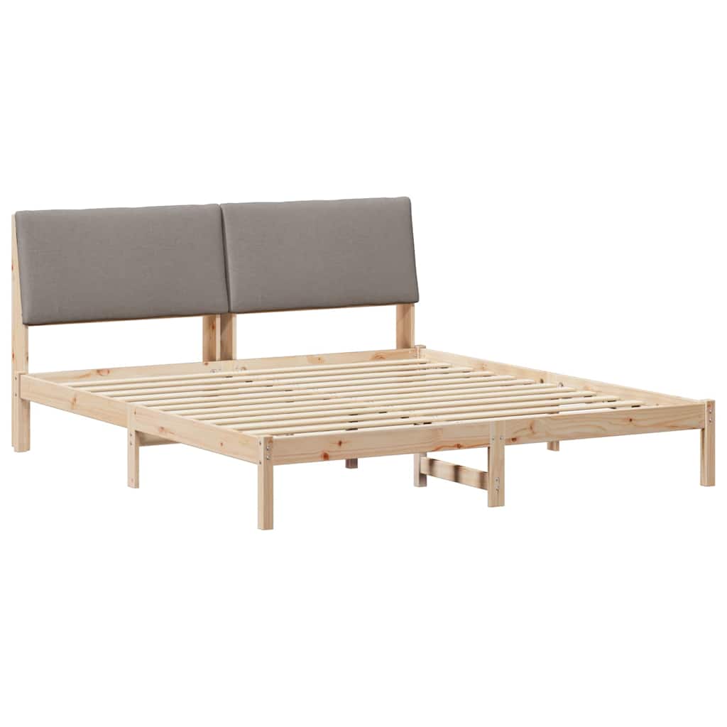 Okvir kreveta Smeđa i taupe 180 x 200 cm Masivna borovina