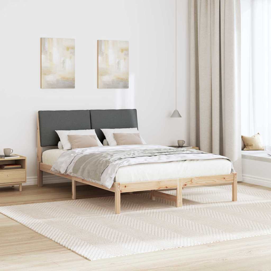 Okvir kreveta smeđe i tamnosivo 160 x 200 cm Masivna borovina