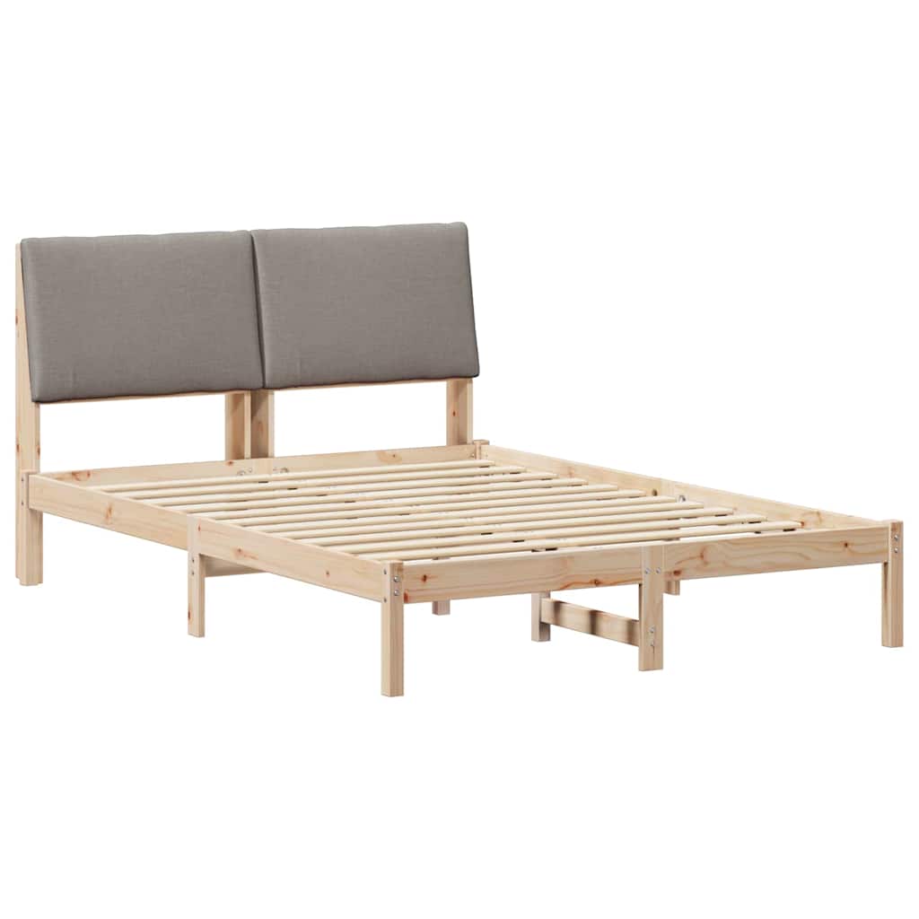 Okvir kreveta Smeđa i taupe 150 x 200 cm Masivna borovina