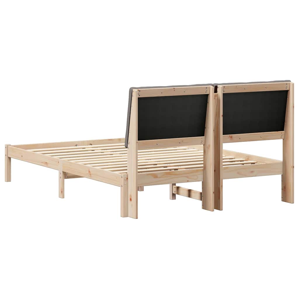 Okvir kreveta Smeđa i taupe 150 x 200 cm Masivna borovina