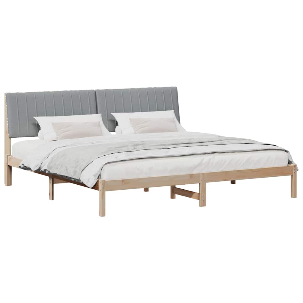 Krevetna konstrukcija Smeđa 200 x 200 cm Čvrsto borovo drvo