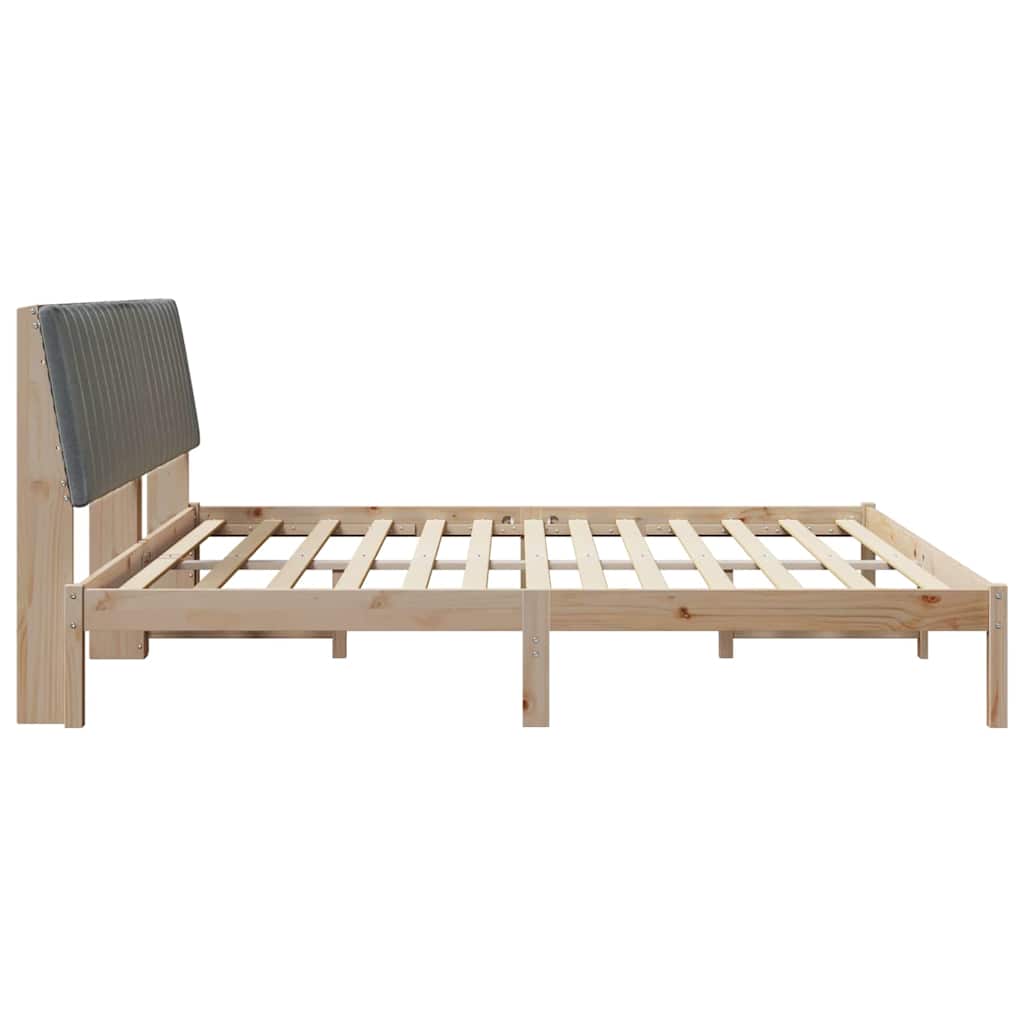 Krevetna konstrukcija Smeđa 200 x 200 cm Čvrsto borovo drvo