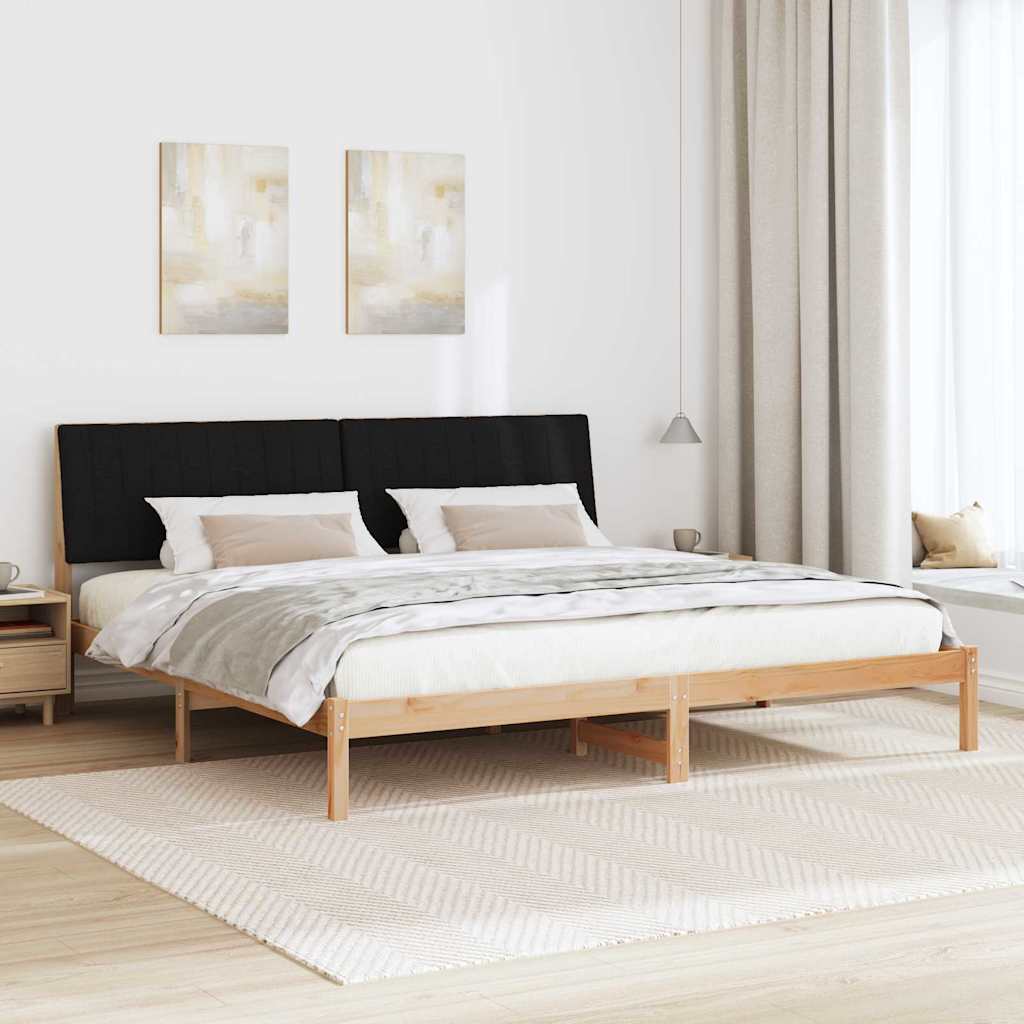 Krevetna konstrukcija Smeđa 200 x 200 cm Čvrsto borovo drvo