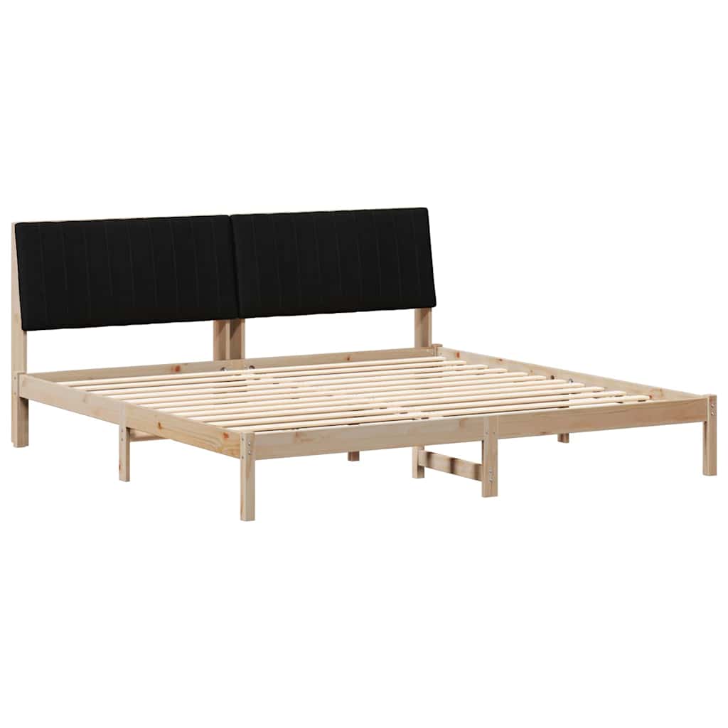 Krevetna konstrukcija Smeđa 200 x 200 cm Čvrsto borovo drvo