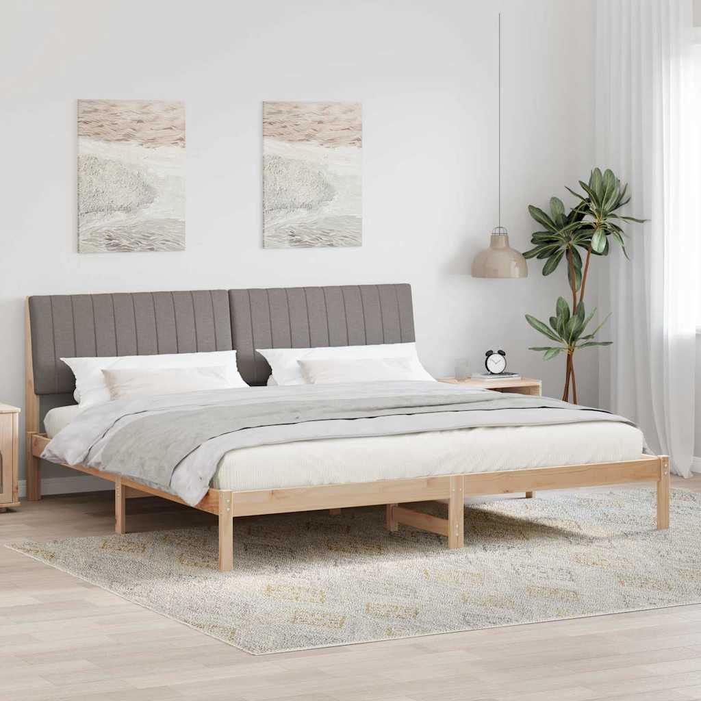 Krevetna konstrukcija Smeđa 200 x 200 cm Čvrsto borovo drvo