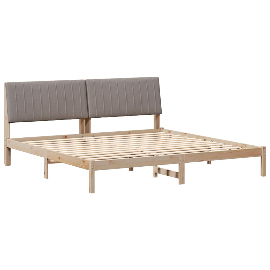 Krevetna konstrukcija Smeđa 200 x 200 cm Čvrsto borovo drvo