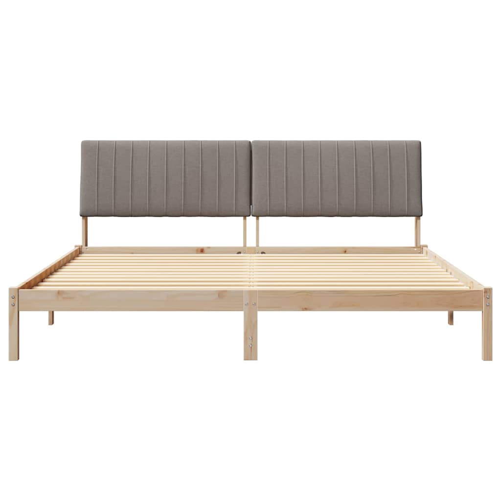 Krevetna konstrukcija Smeđa 200 x 200 cm Čvrsto borovo drvo