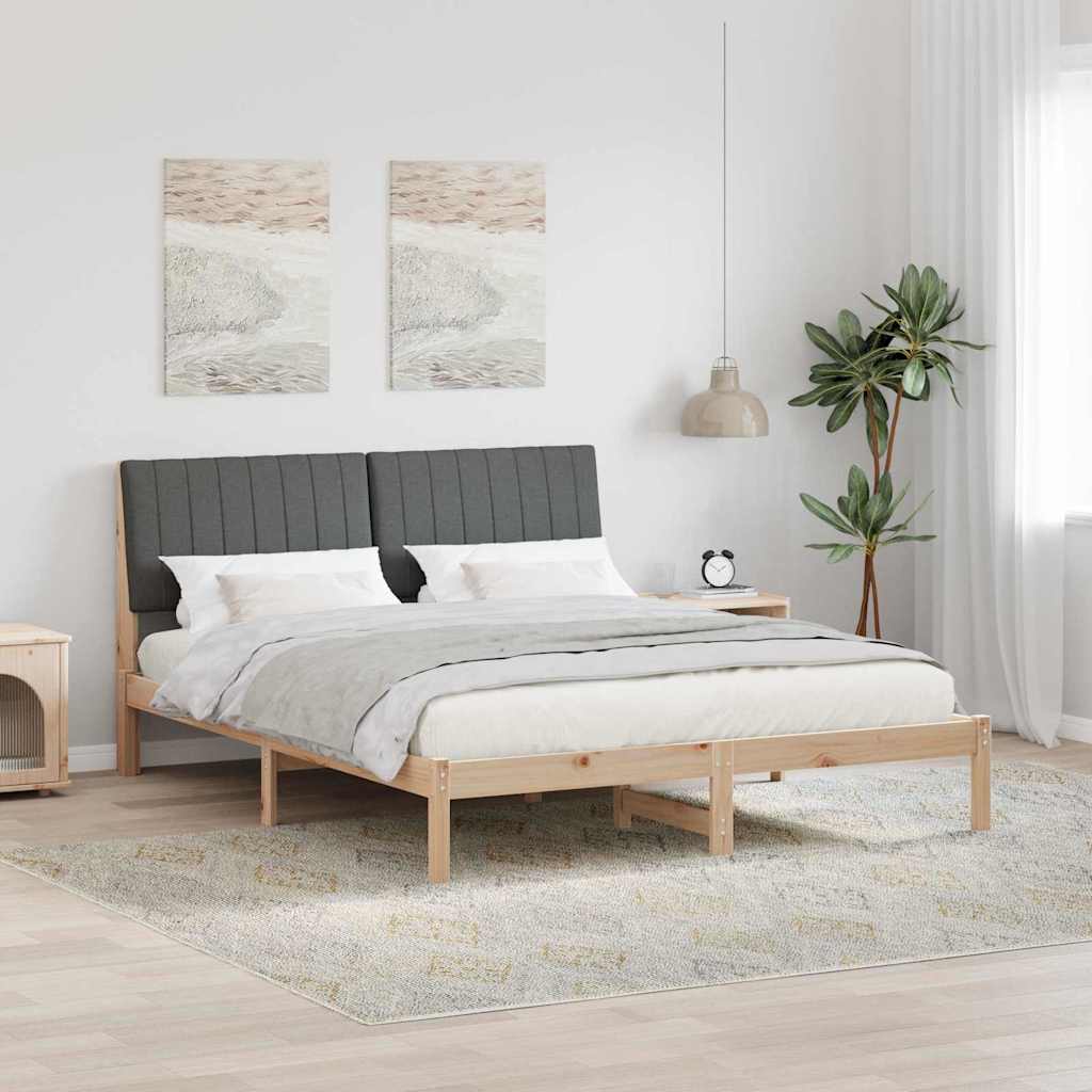 Krevetna konstrukcija Smeđa 150 x 200 cm Čvrsto borovo drvo