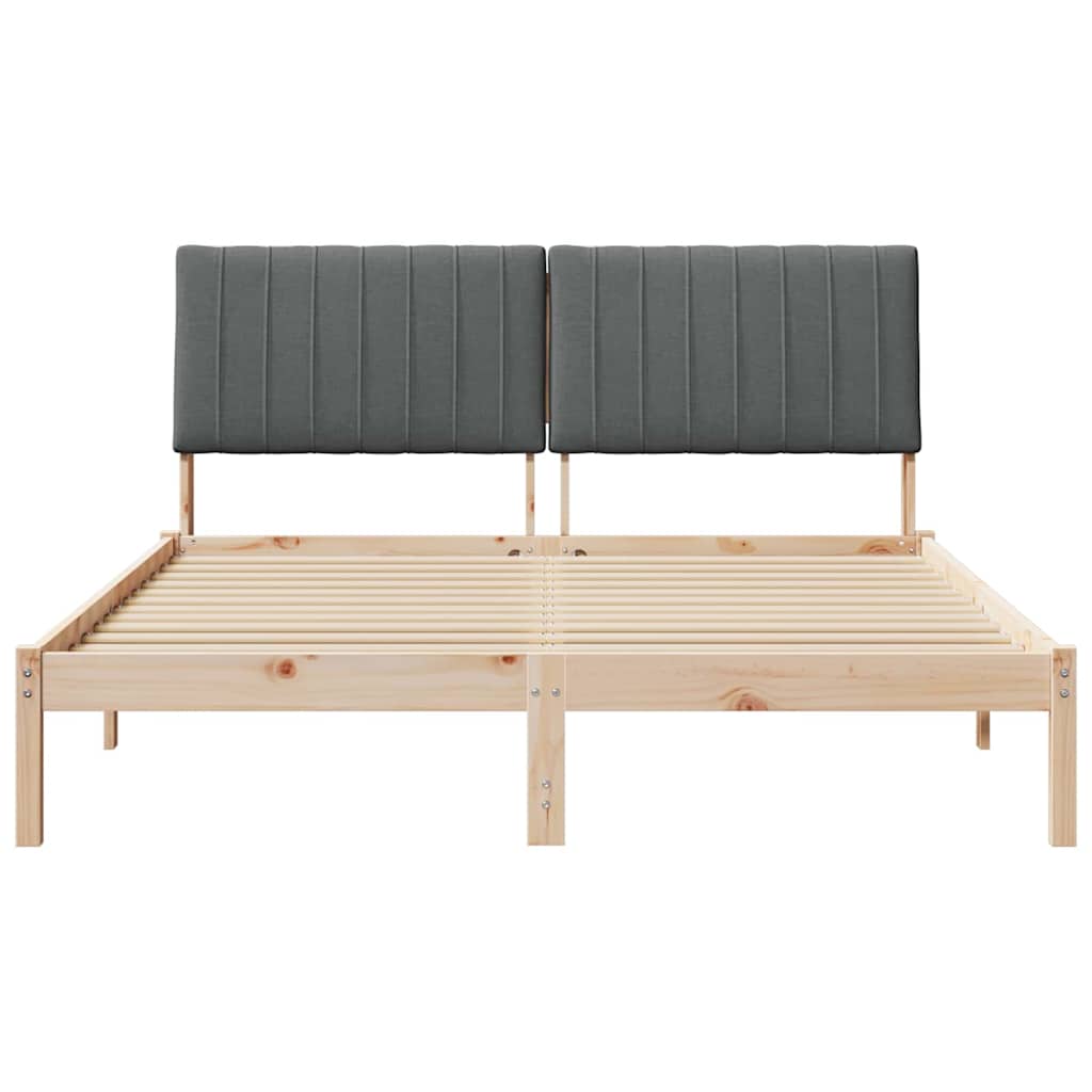 Krevetna konstrukcija Smeđa 150 x 200 cm Čvrsto borovo drvo