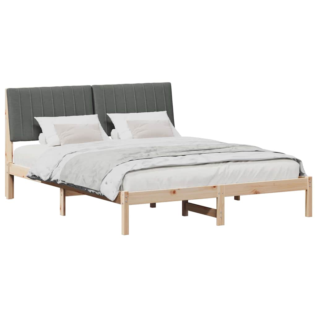 Krevetna konstrukcija Smeđa 150 x 200 cm Čvrsto borovo drvo