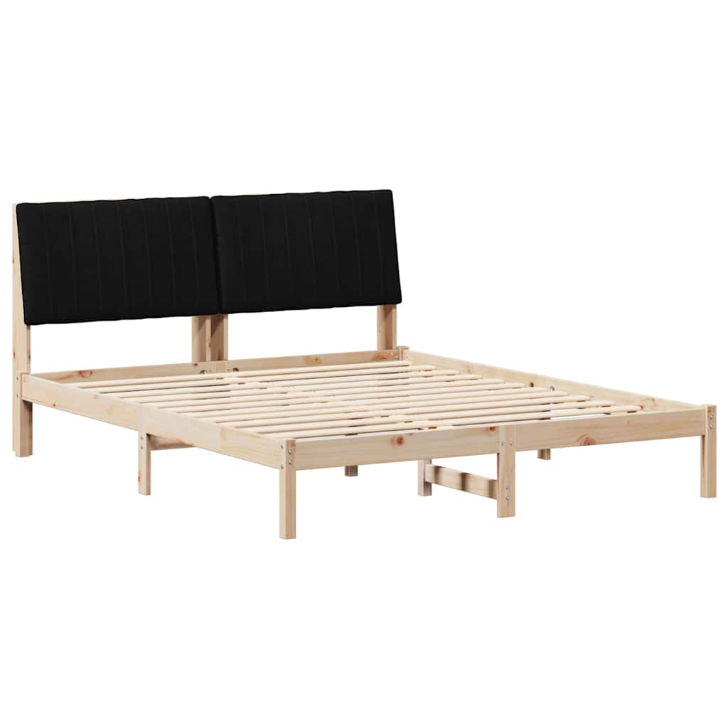Krevetna konstrukcija Smeđa 150 x 200 cm Čvrsto borovo drvo