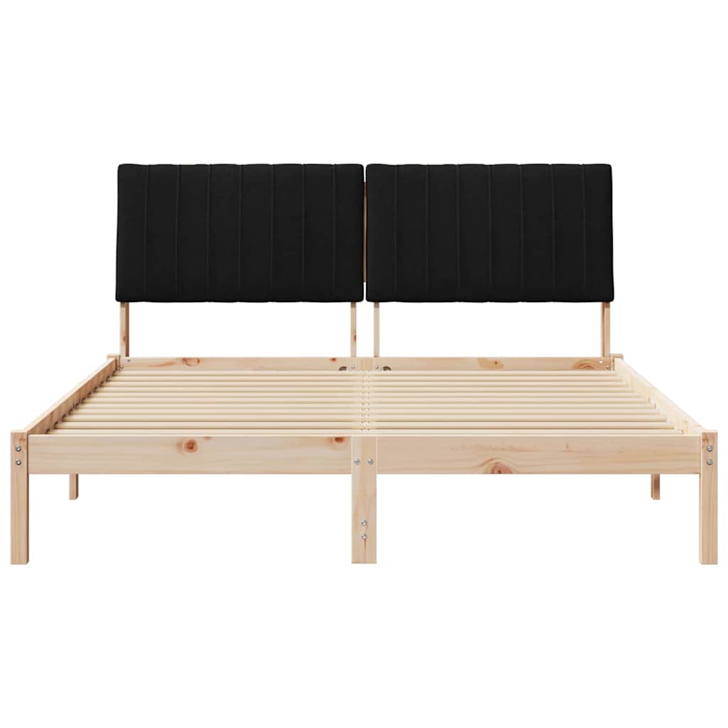 Krevetna konstrukcija Smeđa 150 x 200 cm Čvrsto borovo drvo