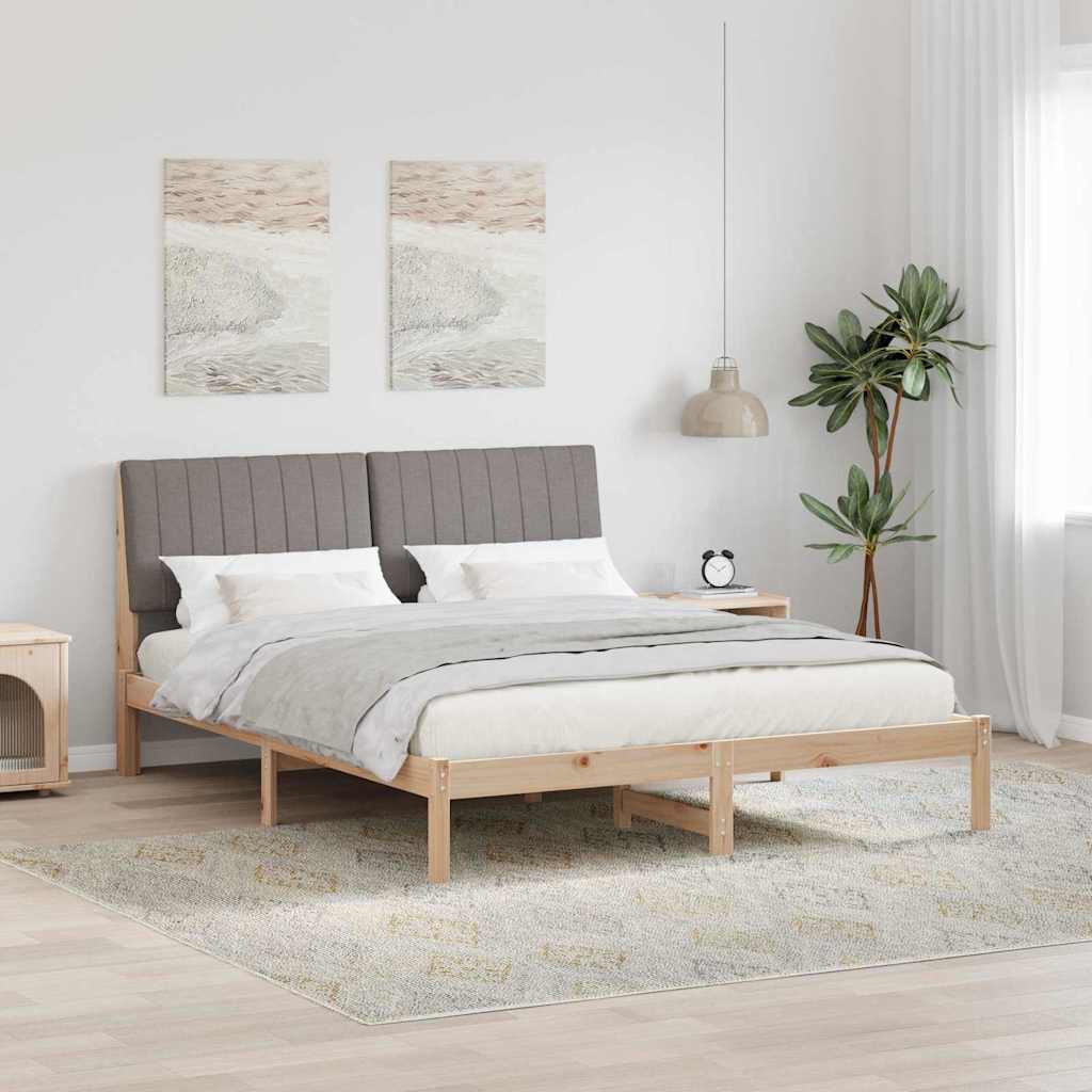 Krevetna konstrukcija Smeđa 150 x 200 cm Čvrsto borovo drvo