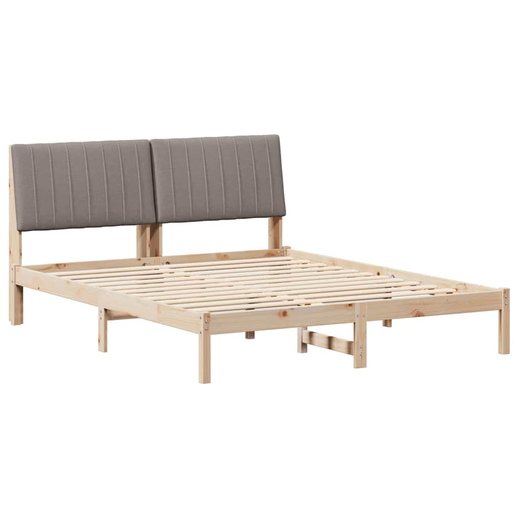 Krevetna konstrukcija Smeđa 150 x 200 cm Čvrsto borovo drvo