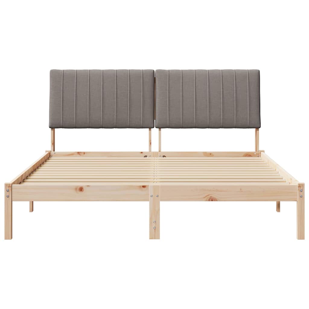 Krevetna konstrukcija Smeđa 150 x 200 cm Čvrsto borovo drvo