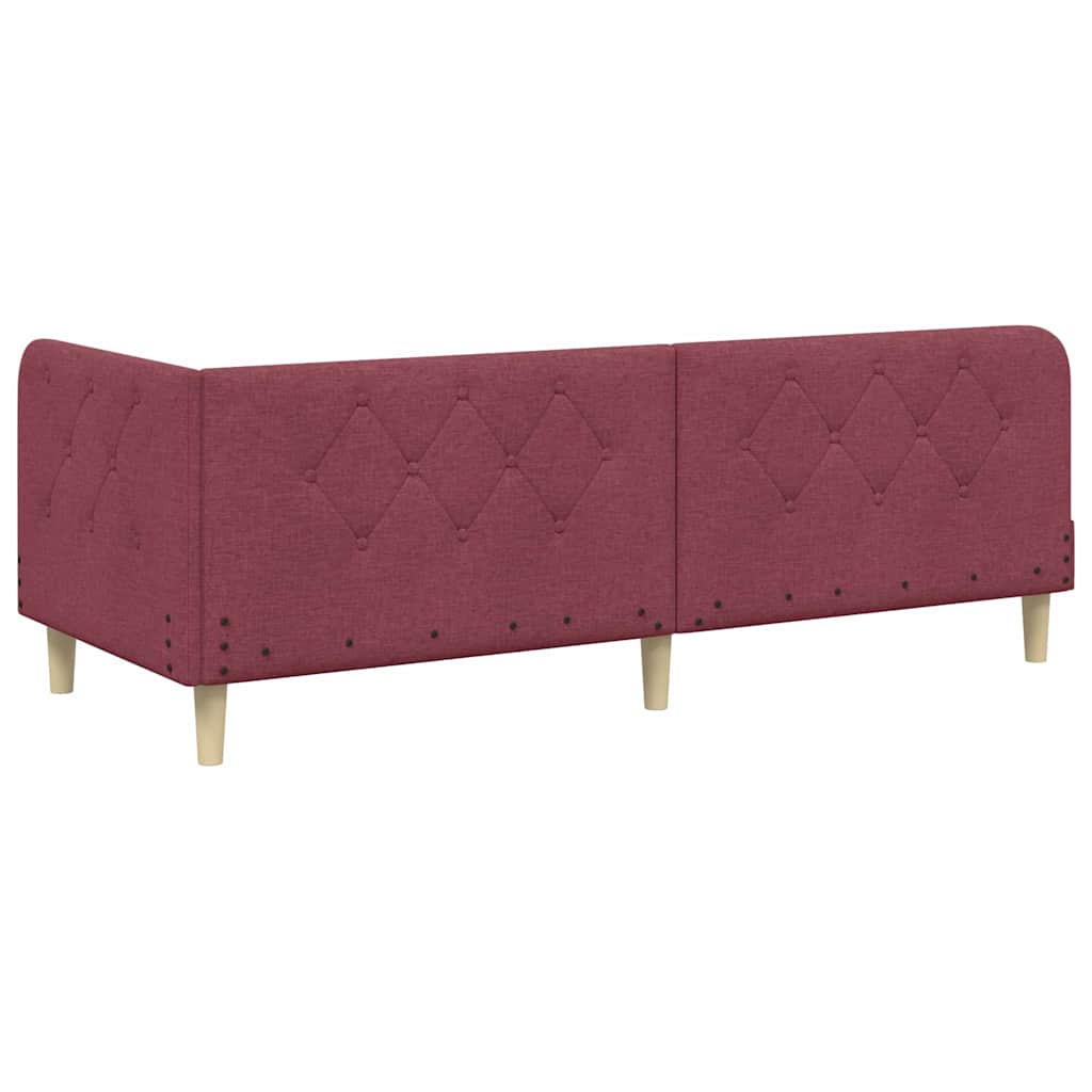 Kutni okvir kreveta Vinska crvena 80 x 200 cm tkanina