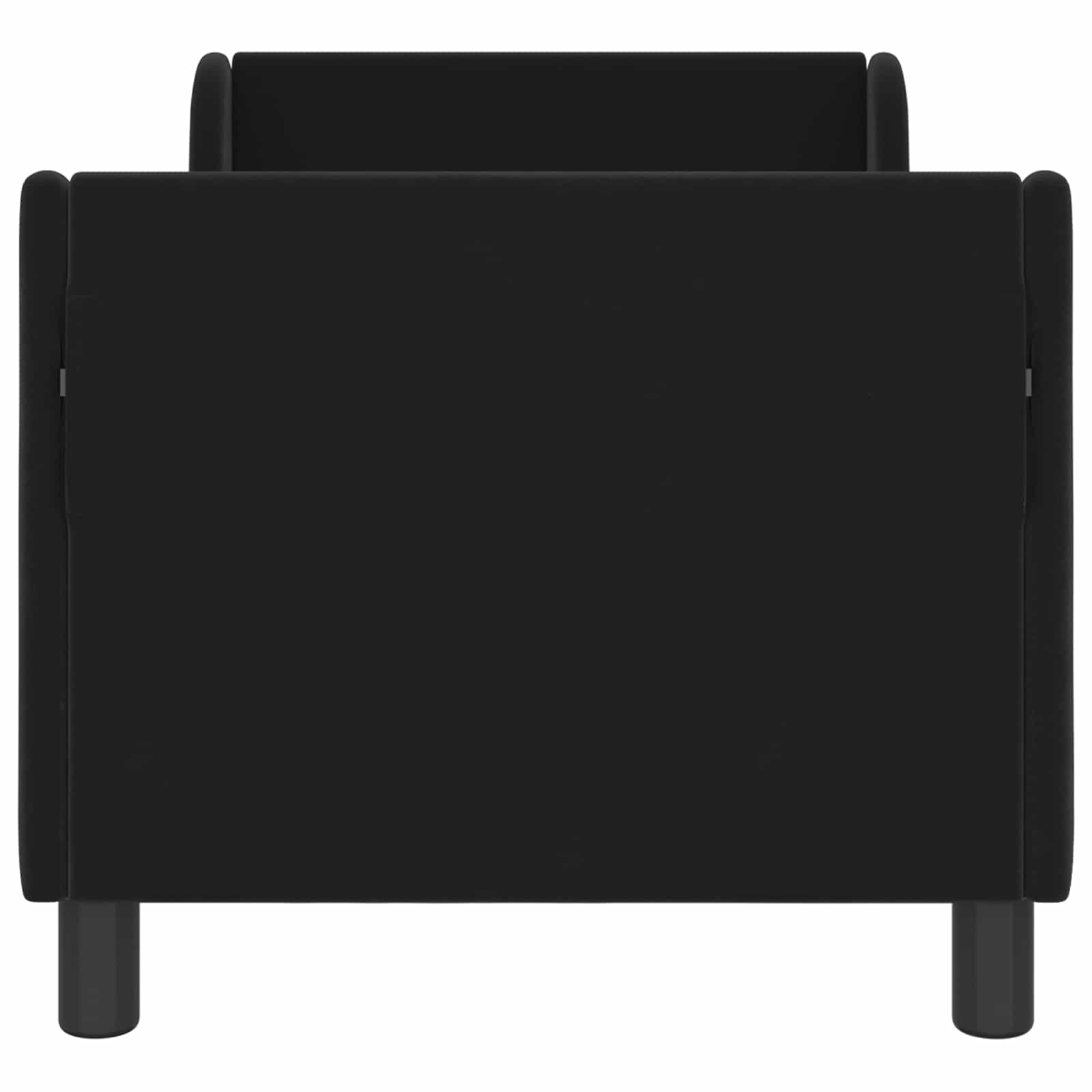 Okvir kreveta za malu djecu s naslonom Crna 70 x 140 cm Baršun