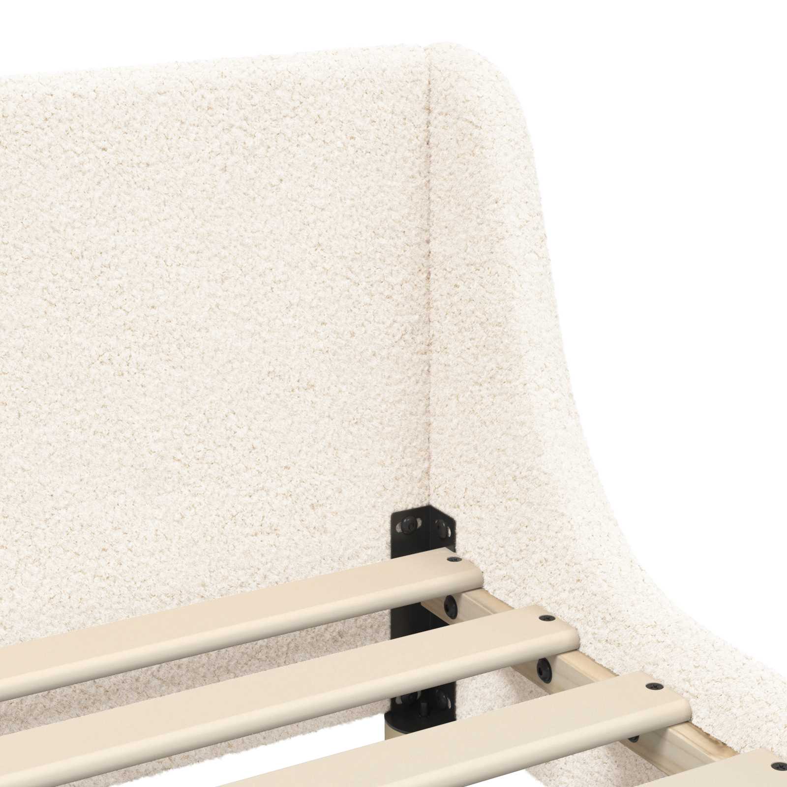 Krevet za djecu s uzglavljem Krem 80 x 160 cm Bouclé