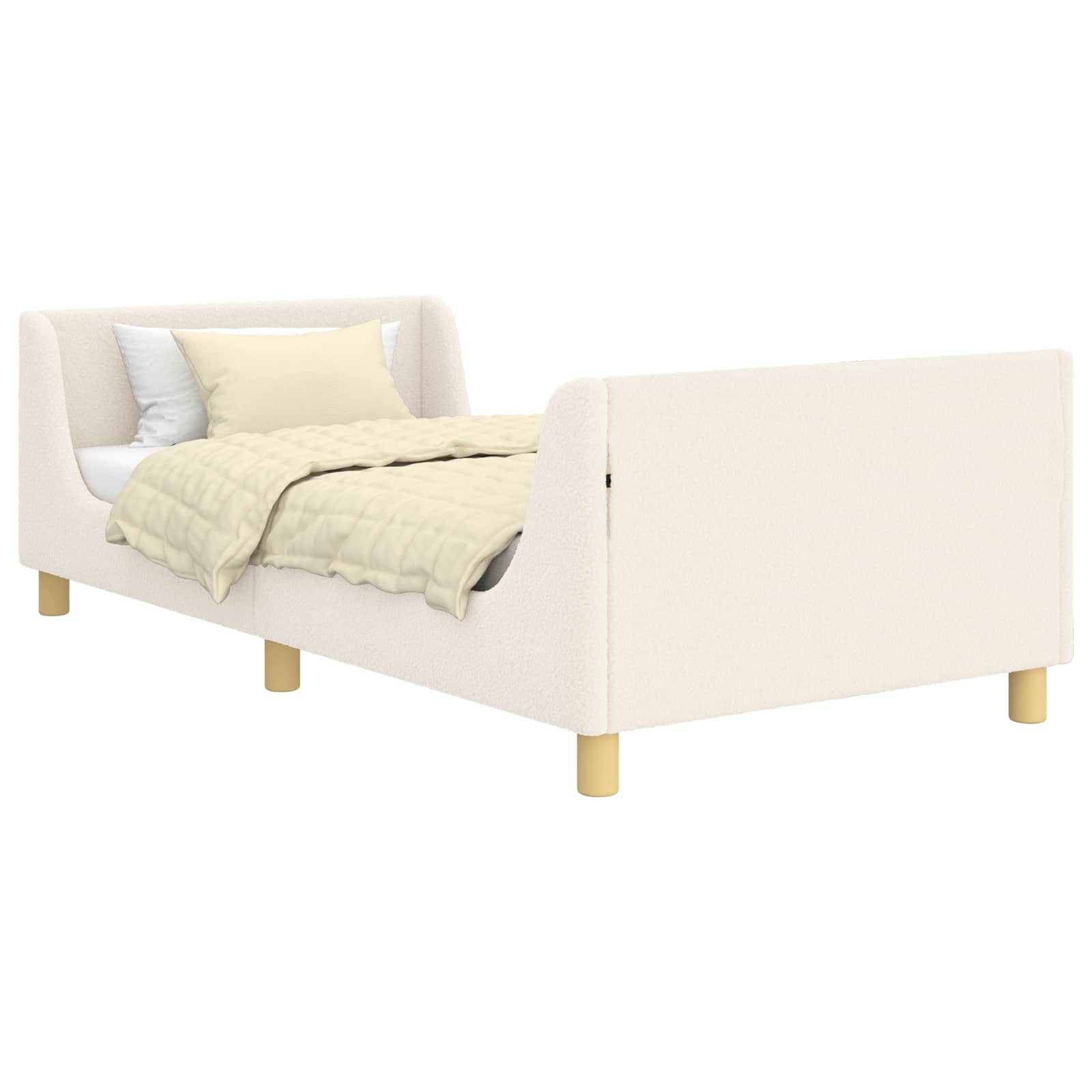Krevet za djecu s uzglavljem Krema 90 x 200 cm Vuna