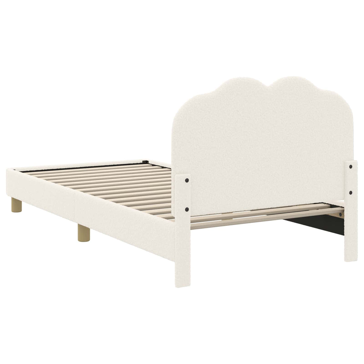 Krevet za djecu s uzglavljem Krem 90 x 200 cm Bouclé