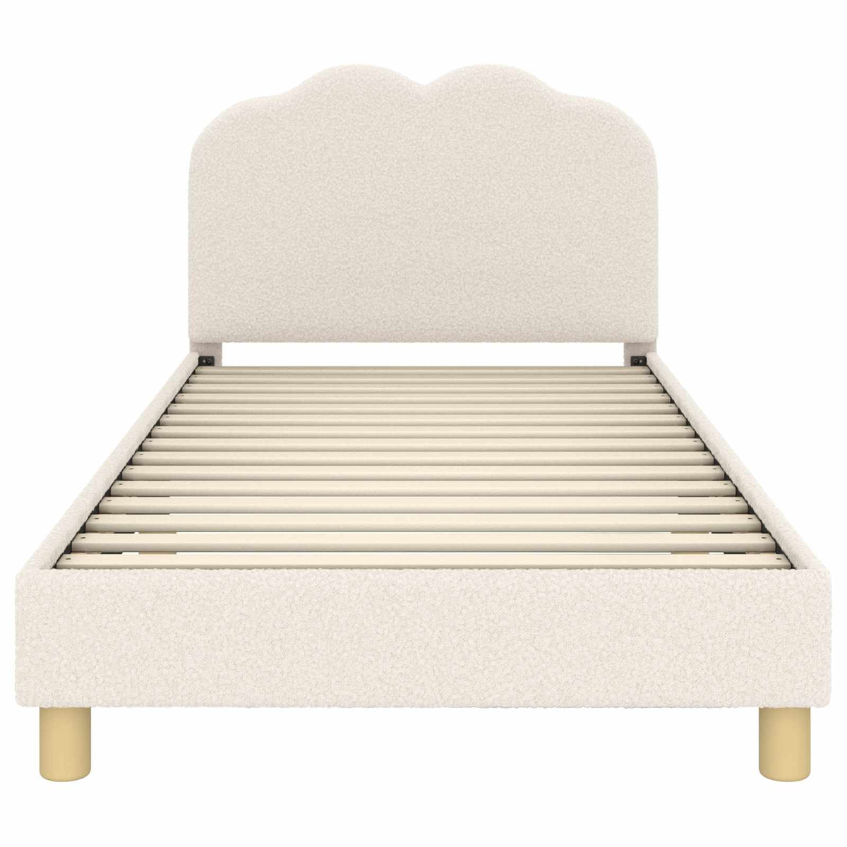 Krevet za djecu s uzglavljem Krem 90 x 200 cm Bouclé