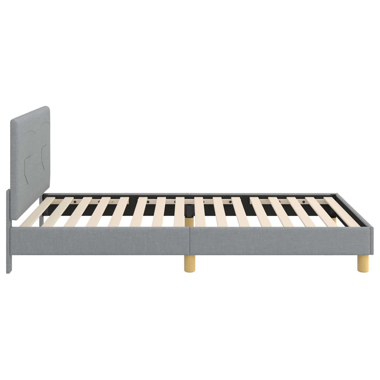 Krevet za djecu s uzglavljem Svijetlo siva 80 x 200 cm tkanina