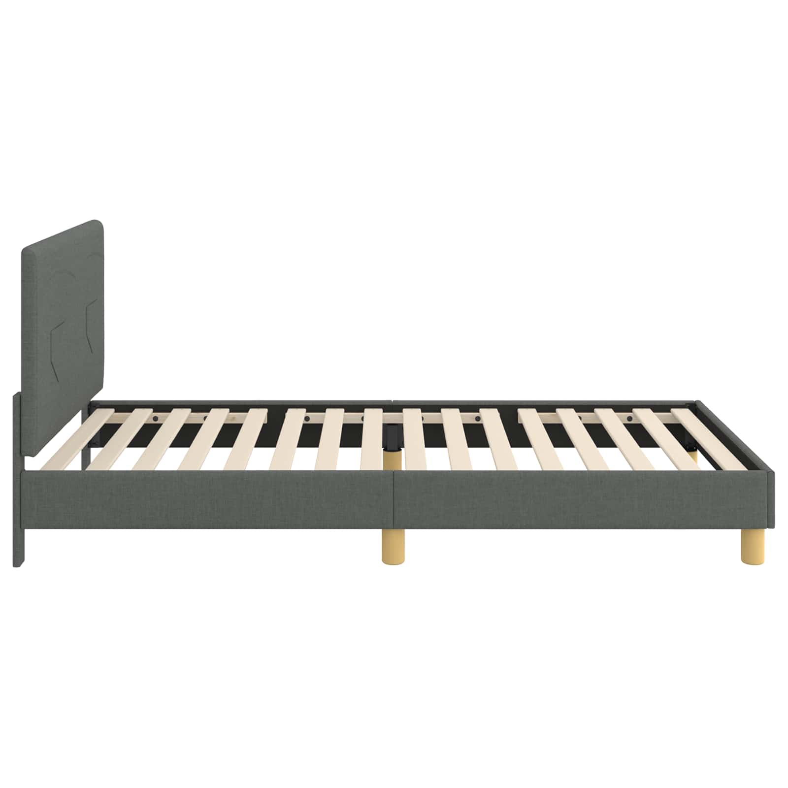 Krevet za djecu s uzglavljem Tamno siva 80 x 200 cm tkanina