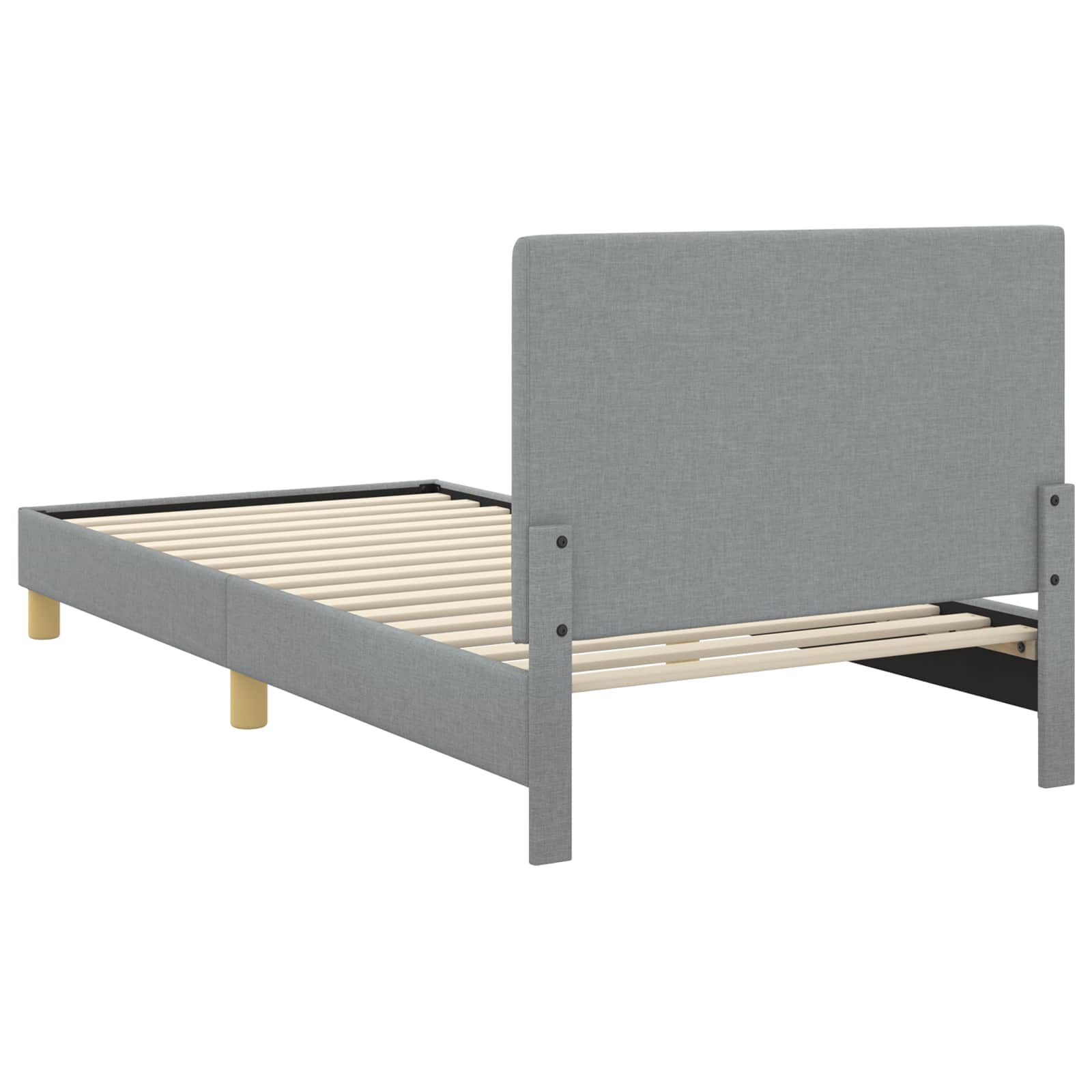 Krevet za djecu s uzglavljem Svijetlo siva 90 x 190 cm tkanina