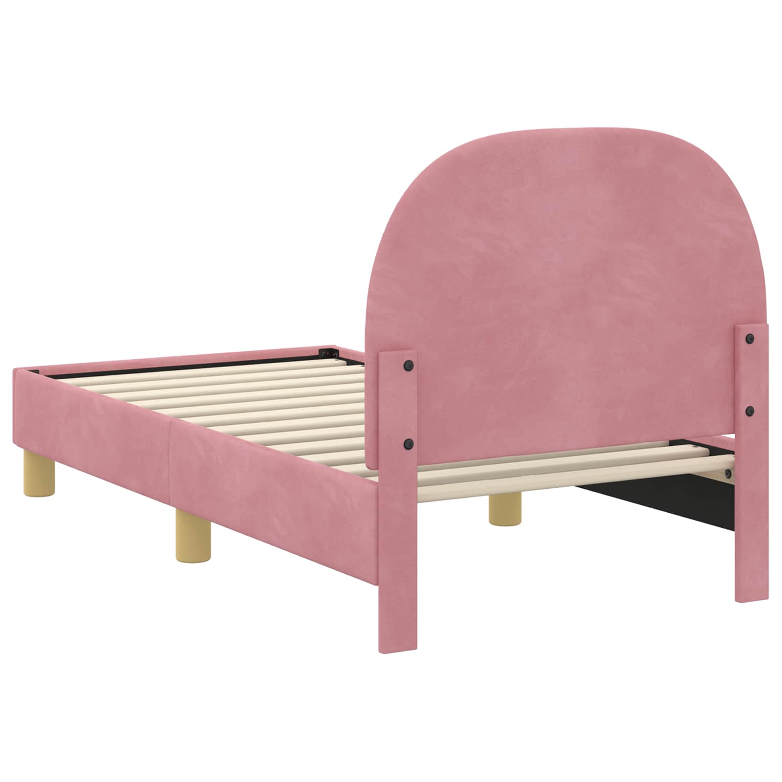 Okvir kreveta za malu djecu s naslonom Ružičasta 70 x 140 cm