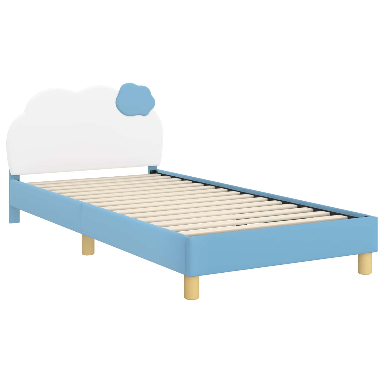 Krevet za djecu s uzglavljem s uzglavljem Plava 80 x 200 cm PU