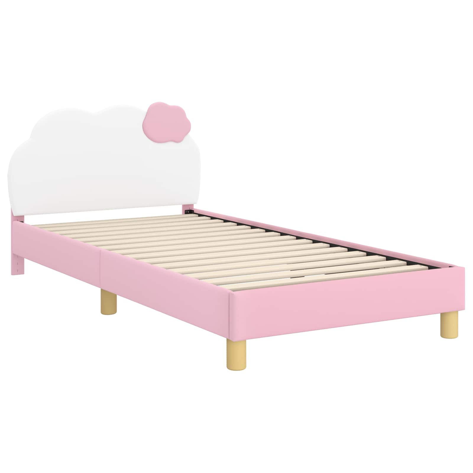 Krevet za djecu s uzglavljem Ružičasta 90 x 190 cm PU