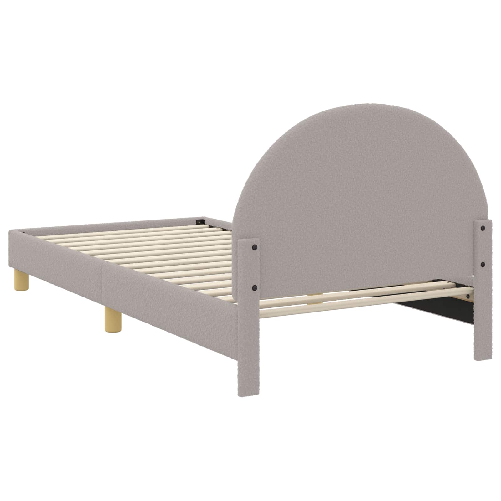 Krevet za djecu s uzglavljem Svijetlo siva 80 x 200 cm Vuna