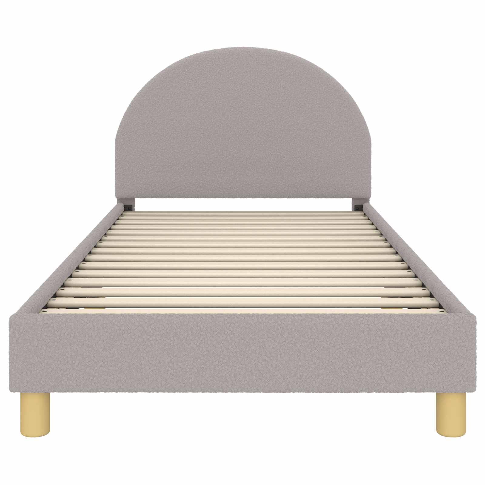 Krevet za djecu s uzglavljem Svijetlo siva 90 x 190 cm Vuna