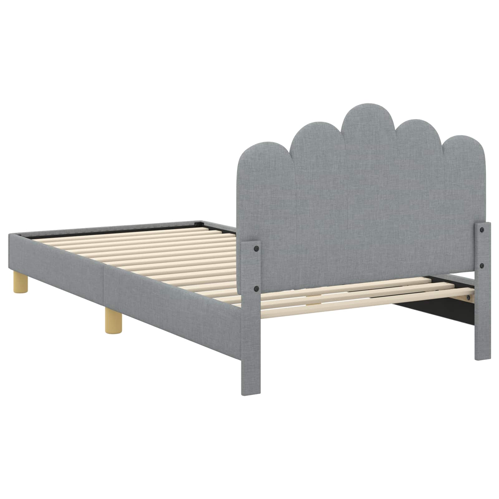 Krevet za djecu s uzglavljem Svijetlo siva 80 x 200 cm tkanina