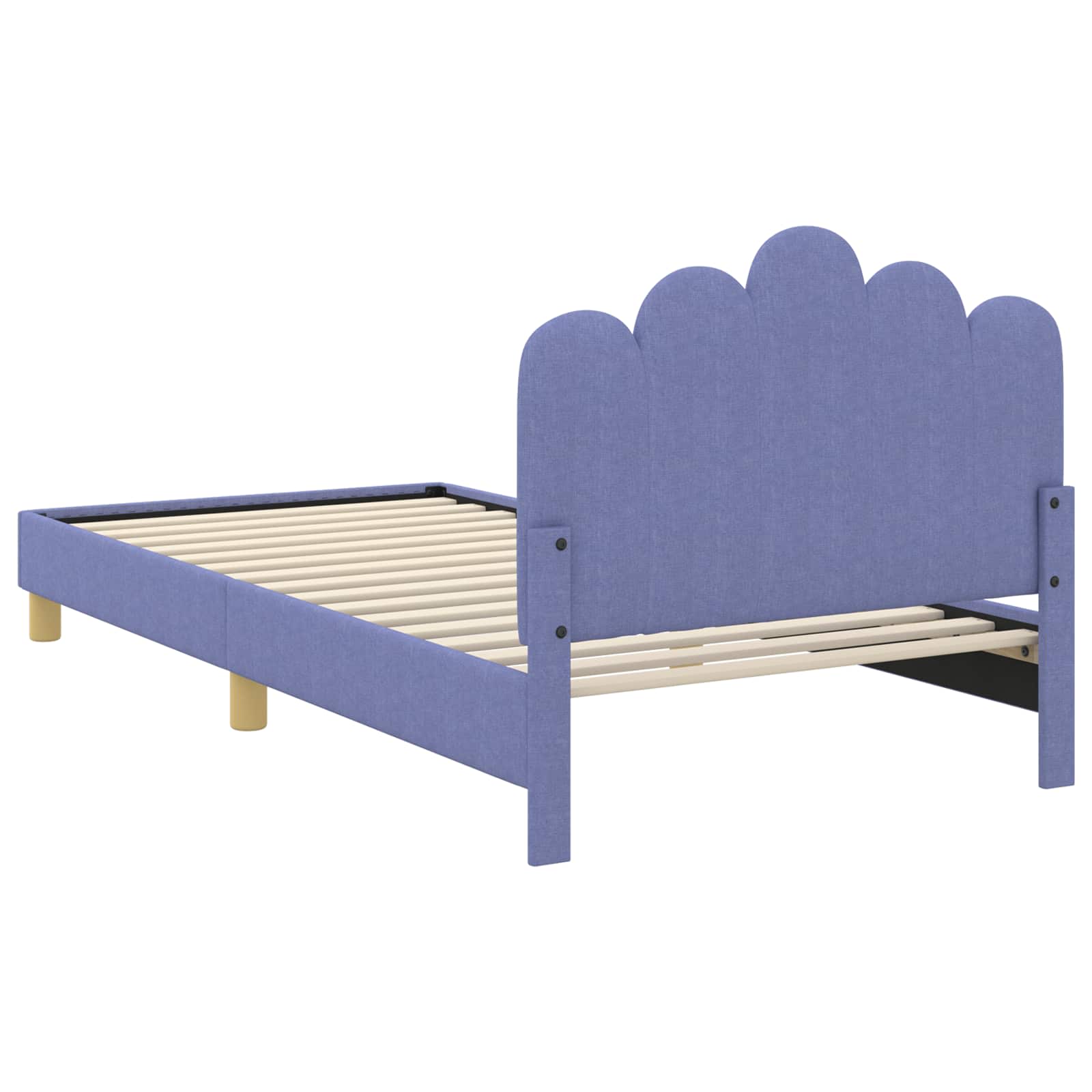 Krevet za djecu s uzglavljem Traper plava 90 x 200 cm tkanina