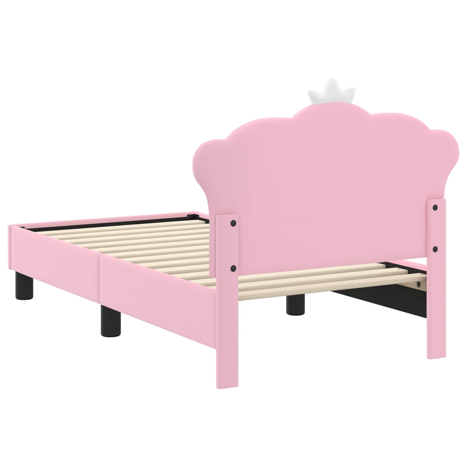 Okvir kreveta za malu djecu s naslonom Ružičasta 70 x 140 cm PU