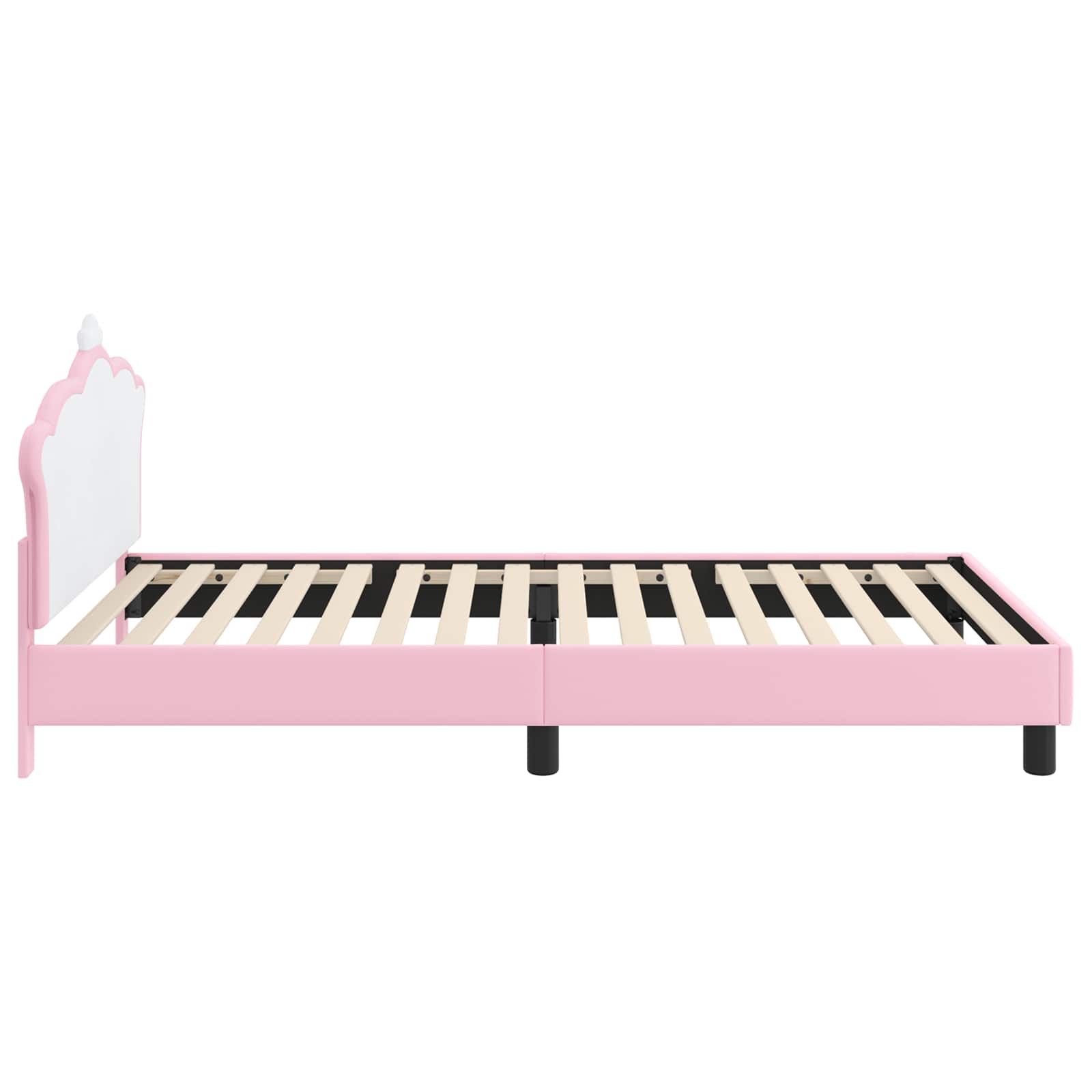 Krevet za djecu s uzglavljem Ružičasta 90 x 190 cm PU
