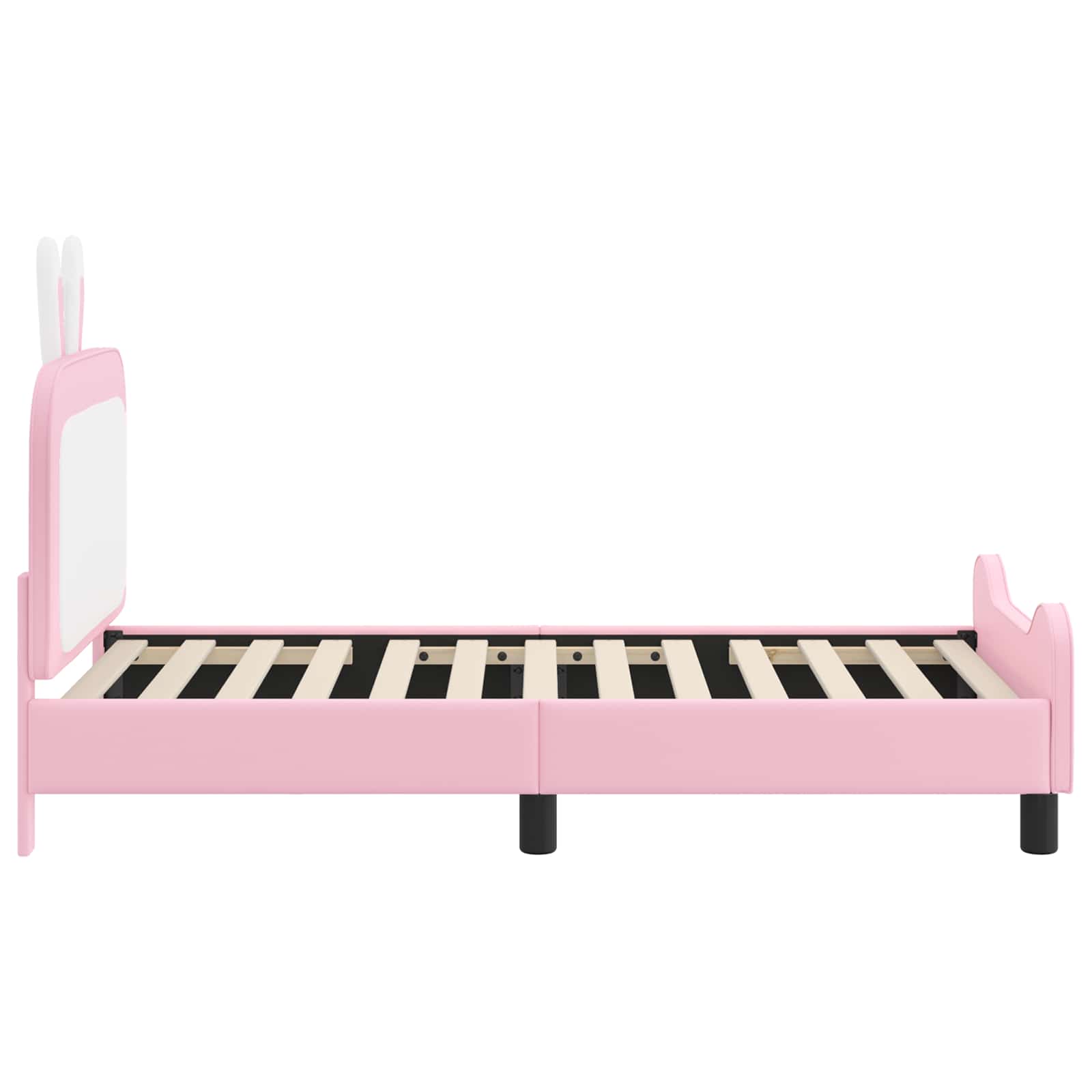 Krevet za djecu s uzglavljem Ružičasta 80 x 160 cm PU