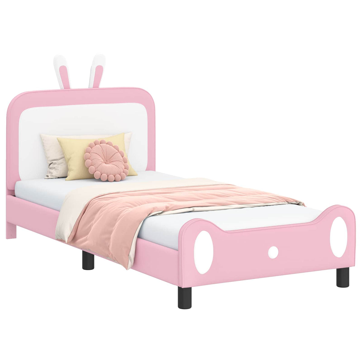 Krevet za djecu s uzglavljem Ružičasta 80 x 200 cm PU
