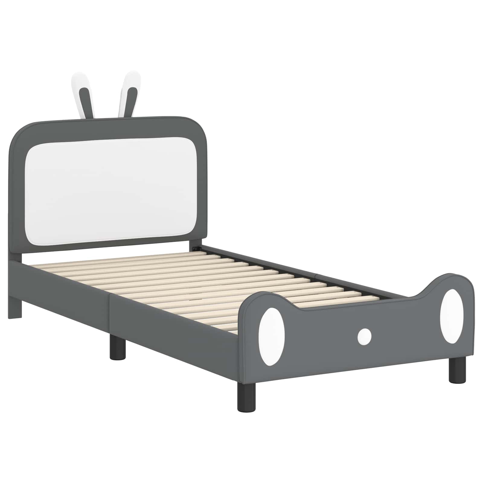 Krevet za djecu s uzglavljem Svijetlo siva 90 x 190 cm PU