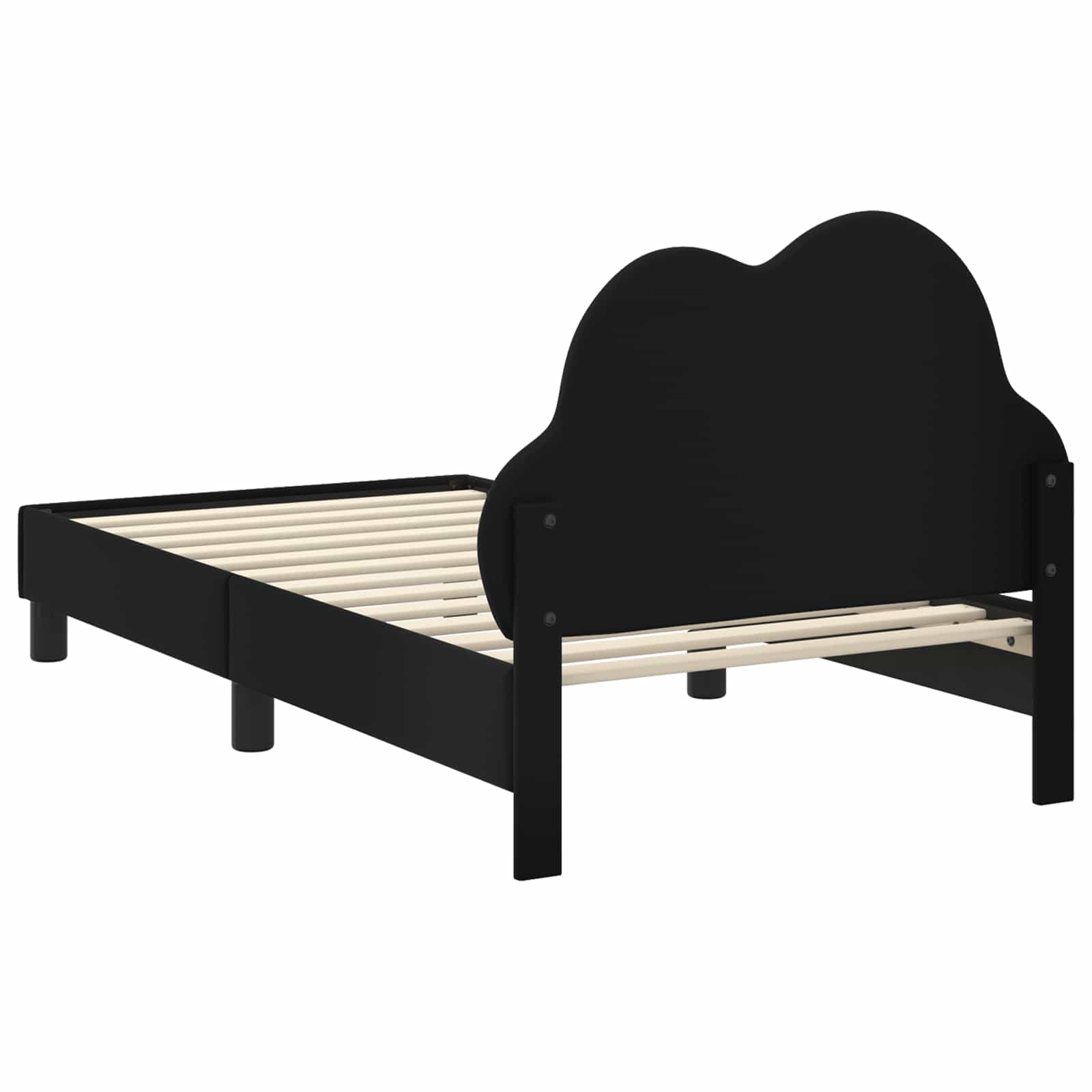 Krevetna konstrukcija s uzglavljem Crna 80 x 160 cm PU