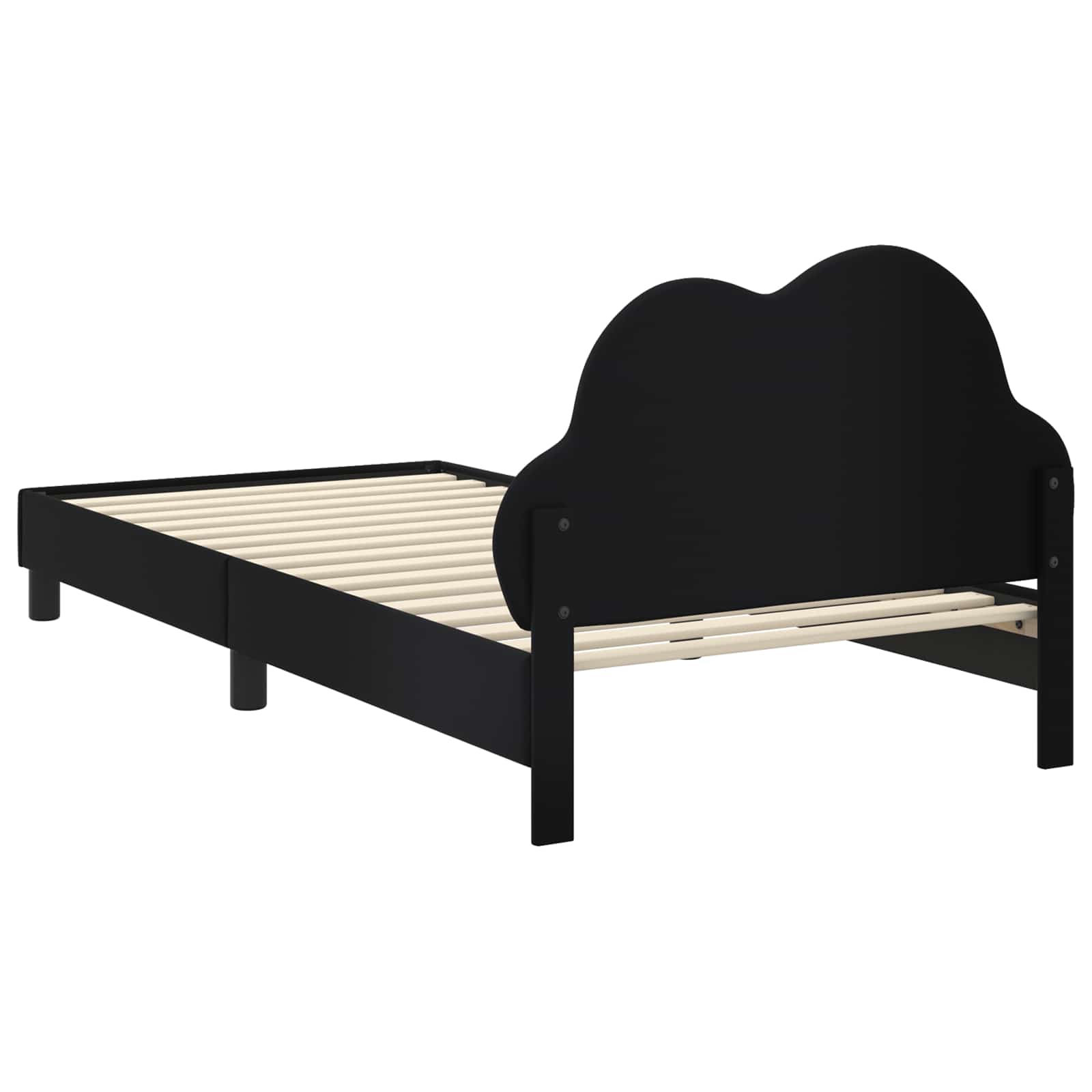 Krevetna konstrukcija s uzglavljem Crna 80 x 200 cm PU
