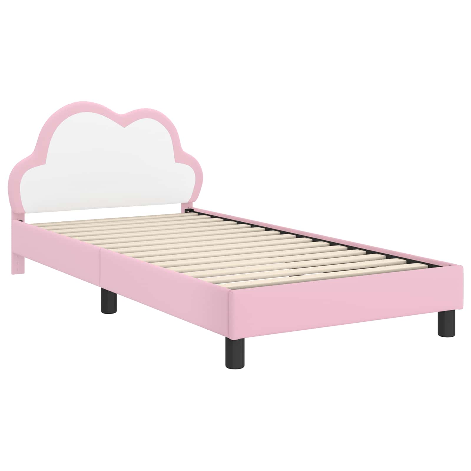 Krevet za djecu s uzglavljem Ružičasta 90 x 190 cm PU